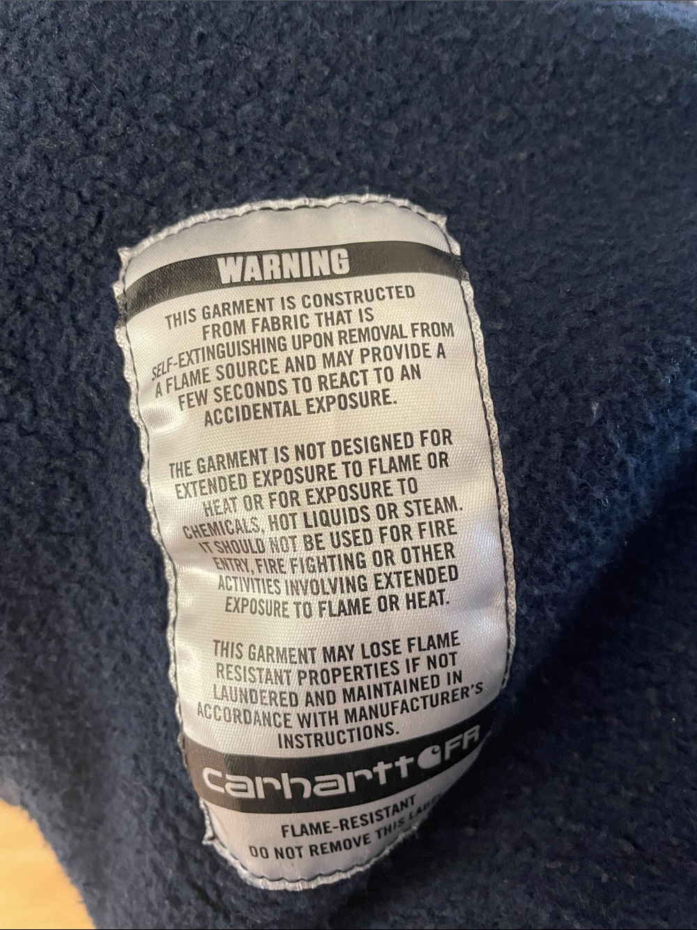 Carhartt FR Flame Resistant loose fit navy full zip front hoodie men’s size 2X - Picture 13 of 16